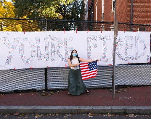 Election celebration outside White House, November 7, 2020